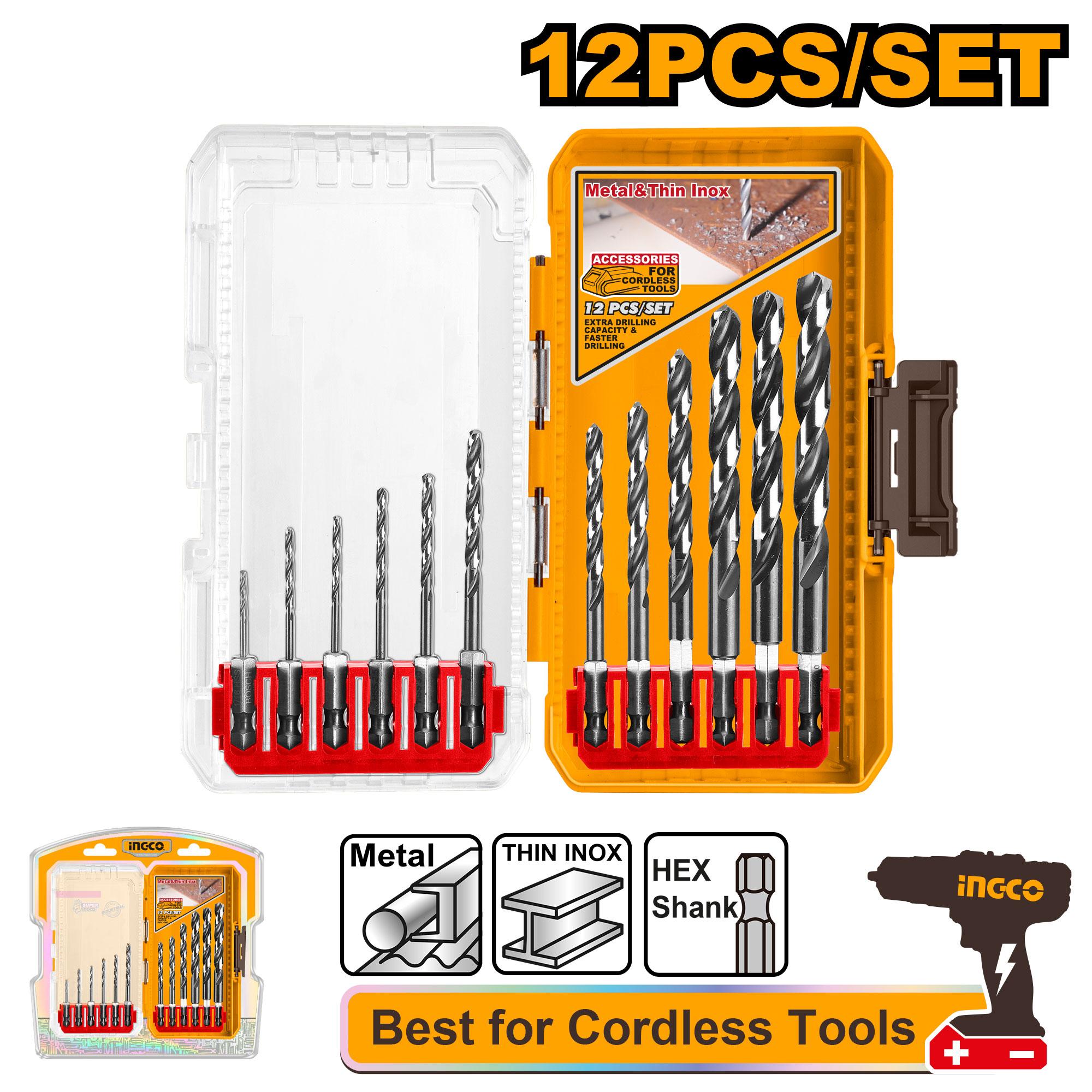 Ingco 12 Pcs HSS Drill Bits Set | AKDL11206 Ingco